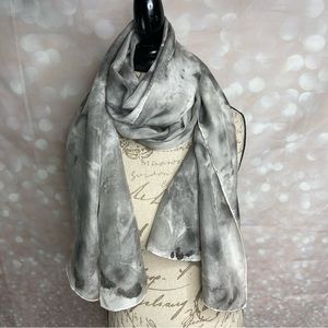 SILK Scarf In Watercolor Print